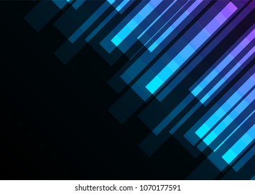 blue stripe overlap in dark background, bar layer backdrop, technology template, vector illustration