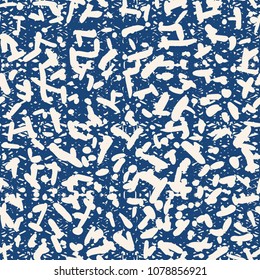 Blue stripe pattern. Blue texture. Vector shibori seamless print. Organic watercolor background. Tie dye tile. Geometric seamless pattern. Hand drawn japan batik backdrop. Kimono watercolour