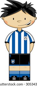 Blue Stripe Soccer Player