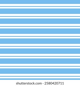 Blue stripe vector seamless pattern on a white background.