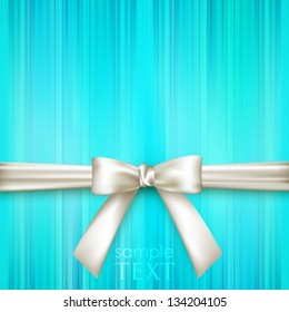 blue striped blue background with white bow