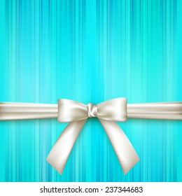 blue striped blue background with white bow