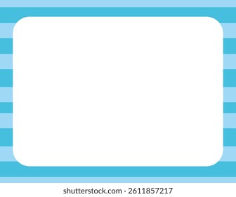 Blue striped frame border for text or image placeholder art