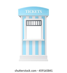 Blue Striped Guard Carnival Information Ticket Window Booth