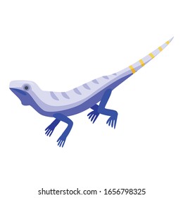 Blue striped lizard icon. Isometric of blue striped lizard vector icon for web design isolated on white background
