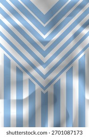 Plantilla de tela de jersey de fútbol con patrón de rayas azules