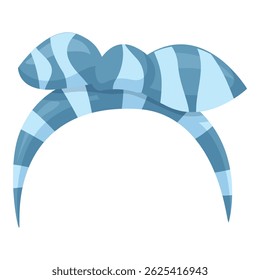 Arco de cabelo de plástico listrado azul com arco, acessório de moda para festas comemorativas