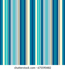 Blue striped seamless pattern. Colorful bold line vector background.