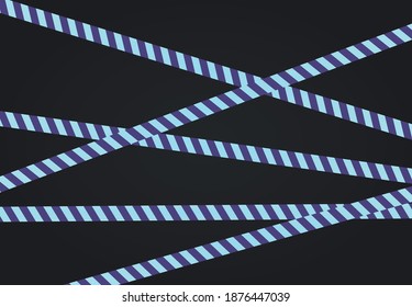 Blue striped tape. vector illustration