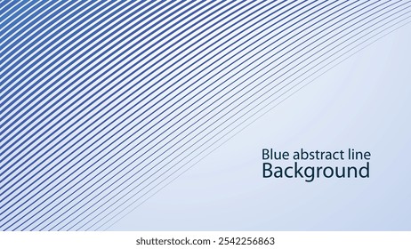 Blue stripes curve line abstract background vector image for backdrop or presentation