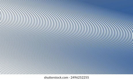Fondo abstracto de la onda de la línea de rayas azules para el telón de fondo o la presentación