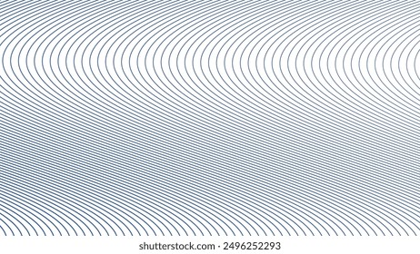 Fondo abstracto de la onda de la línea de rayas azules para el telón de fondo o la presentación