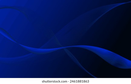 blue stripes lines wave curves on gradient abstract background