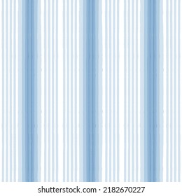 Blue stripes pattern, classic striped seamless background, Hand drawn brush strokes. vector stripes, cute paintbrush line backdrop