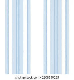 Blue stripes pattern, classic striped seamless background, Hand drawn brush strokes. vector stripes, cute paintbrush line backdrop