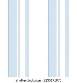 Blue stripes pattern, classic striped seamless background, Hand drawn brush strokes. vector stripes, cute paintbrush line backdrop