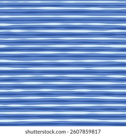 Blue stripes seamless pattern. Cute baby lines print. Watercolor sea stripes background