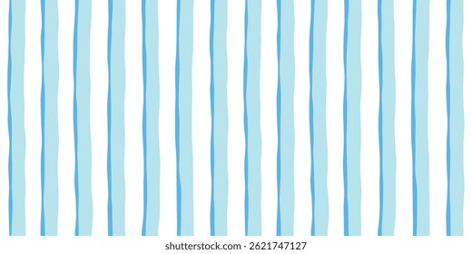 Rayas azules sin patrón. Lindas líneas gráficas de impresión de Vector. Fondo de rayas de mar de acuarela