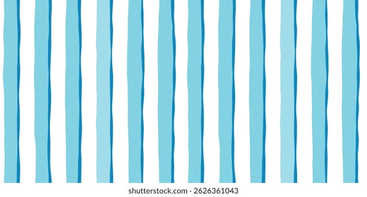 Padrão sem costura listras azuis. Impressão vetorial de linhas gráficas bonitas. Fundo de listras marinhas aquarela