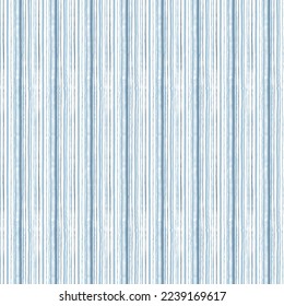 Blue stripes seamless pattern. Simple raster texture with thin and thick vertical lines. Modern abstract gold and white geometric striped background. Repeat design for tileable print,