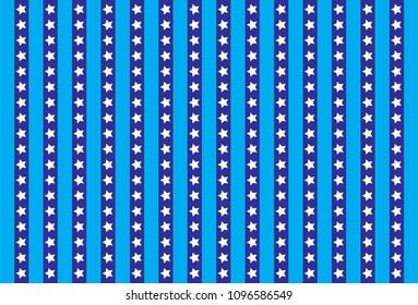 Blue Stripes and Stars Background