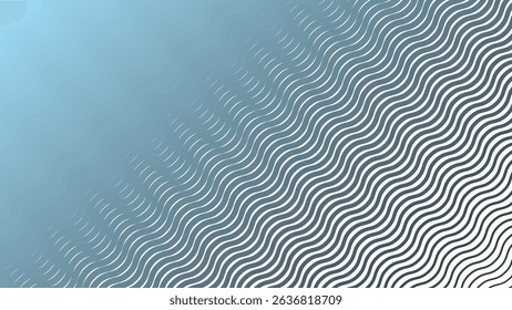 Blue Stripes Wave Line Abstract Background