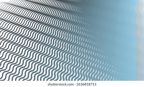 Blue Stripes Wave Line Abstract Background