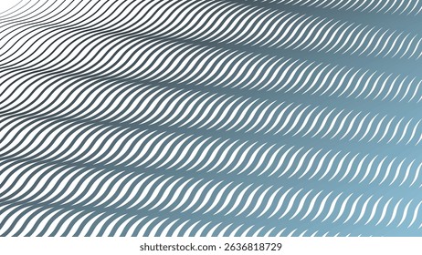 Blue Stripes Wave Line Abstract Background