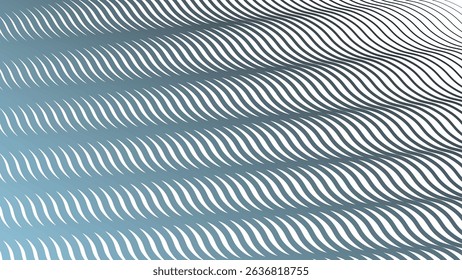 Blue Stripes Wave Line Abstract Background