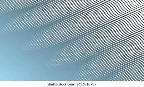 Blue Stripes Wave Line Abstract Background