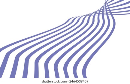 Blue stripes wave line vector