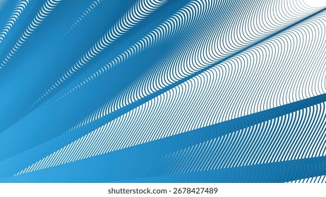 Blue stripes wavy line abstract background modern minimalist vector design for digital projects