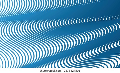 Blue stripes wavy line abstract background modern minimalist vector design for digital projects