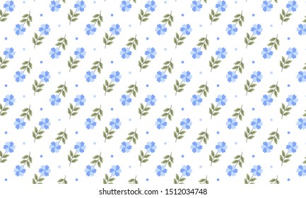 Blue Stripped Petunia Flower with Dots Pattern Background