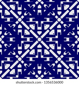 blue stripped rectangular art deco background