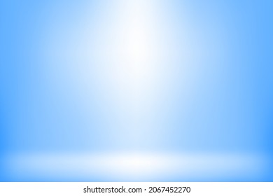 Blue studio background as backdrop 3D room vector