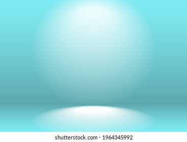 Blue studio background lit by spotlights. A clean background for shooting various products.