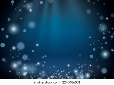 blue studio light scene. background product display podium. Blue background vector 3d render with bokeh effect. stand to show text or product.