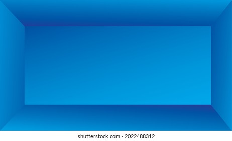 Blue studio room backdrop background soft light. Mock up template product display.
