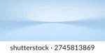 Blue studio room. Limbo light background. Abstract 3d backdrop for product presentation. Minimal wall scene. Showcase, promotion display