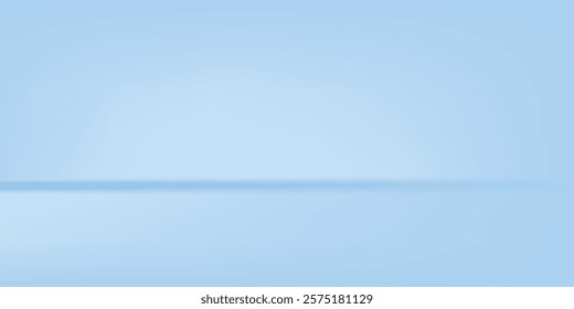 Blue studio room. Limbo light background. Abstract 3d backdrop for product presentation. Minimal wall scene. Showcase, promotion display modern