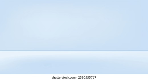 Blue studio room. Limbo light background. Abstract 3d backdrop for product presentation. Minimal wall scene art