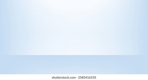 Blue studio room. Limbo light background. Abstract 3d backdrop for product presentation modern abstract art