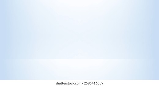 Blue studio room. Limbo light background. Abstract 3d backdrop for product presentation modern abstract