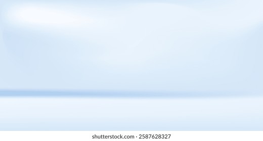 Blue studio room. Limbo light background. Abstract 3d backdrop for product presentation.
