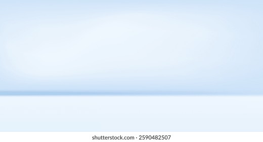 Blue studio room. Limbo light background. Abstract 3d backdrop for product presentation. Minimal wall scene. Showcase banner