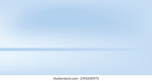 Blue studio room. Limbo light background. Abstract 3d backdrop for product presentation. Minimal wall scene. Showcase, promotion  arts 