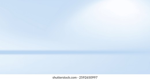 Blue studio room. Limbo light background. Abstract 3d backdrop for product presentation. Minimal wall scene. Showcase, promotion  arts 