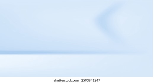 Blue studio room. Limbo light background. Abstract 3d backdrop for product presentation. Minimal wall scene. Showcase, promotion display.