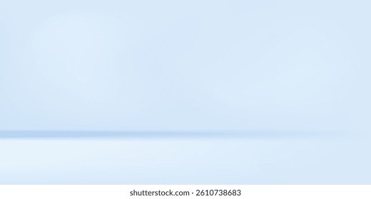 Blue studio room. Limbo light background. Abstract 3d backdrop for product presentation. Minimal wall scene. Showcase, promotion display.  modern art
